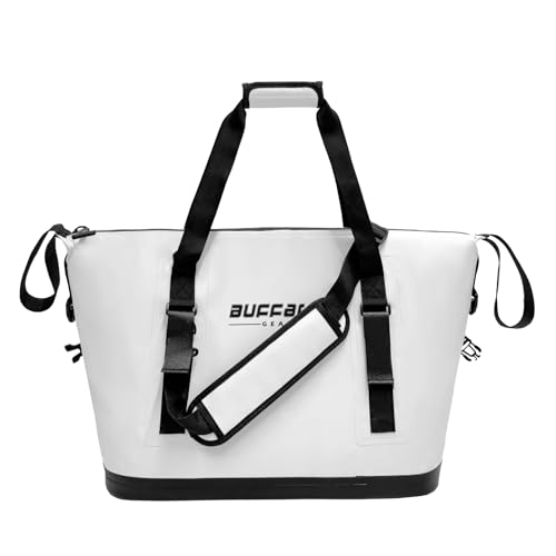 Buffalo Gear Fish Cooler Bag – 24Qt Seamless Insulation Kill Bag, Keeps Ice Cold Up to 36 Hours, Foldable & Waterproof with Rod Attachment Straps & Gear Loops, White - color: White-24QT
