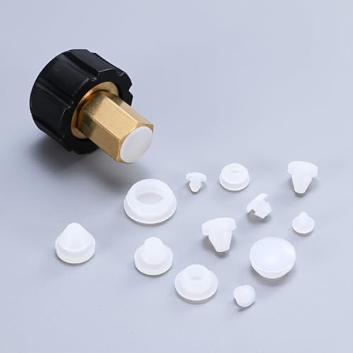 M METERXITY 25 Pack Silicone Hole Plugs - Snap in Locking Hole Plugs, Waterproof & Flexible, Apply to Automotive/Industrial/Wiring/Furniture/Offices/Kitchens (0.57-0.61 Inches, Clear) - size: 0.57-0.61 Inches