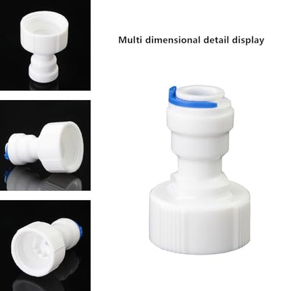 3/4" Female Thread Straight to 1/4" OD Push-to-Connect, RO Water Filter Hose Connector, Pre-Purifier & Water Purifier Plastic Adapter (3-Pack) - style: 1/4” Tube to 3/4” Female Thread