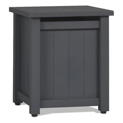 Modern Propane Tank Cover, 20.5" H x 17.5" W, Powder-Coated Metal/Plastic, Gray Finish, Rectangle Design, UV/Rust-Resistant Outdoor Accessory Doubles as Side Table