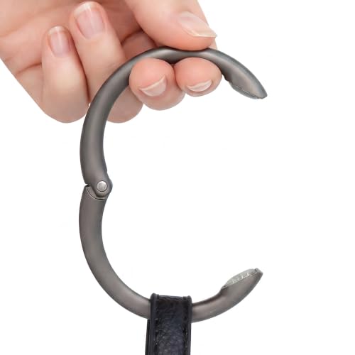 Clipa Bag Hangers The Ring that Opens into a Hook, Closes Automatically - color: Matte Hematite