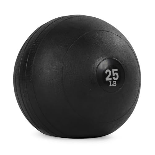 Titan Fitness Rubber Slam Ball, Dead Weight Ball Absorbs Impact, Minimal Bounce, Textured Surface for Strength and Conditioning, Cardio Workouts, Full Body Workout - style: 11.3kg(25파운드)