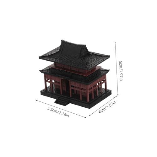 Alipis Pavilion Aquarium Decor Handmade Micro Landscape House Figurine for Fish Tank Simulation Decoration Outdoor Garden Decor