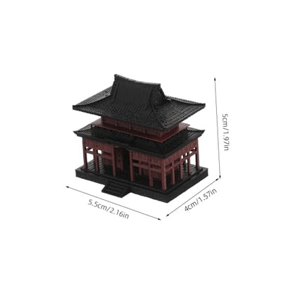 Alipis Pavilion Aquarium Decor Handmade Micro Landscape House Figurine for Fish Tank Simulation Decoration Outdoor Garden Decor