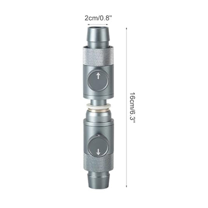 DONGKER Aquarium Double Tap Connector,Aluminum Alloy Quick Release Double Tap Valve with Water Flow Control Knob for Aquarium 12mm/16mm/20mm I.D. Water Pipe - size: 20mm