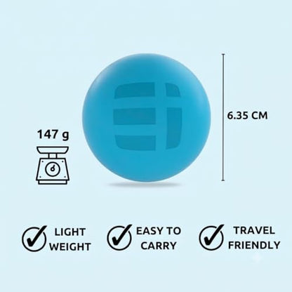 Massage Lacrosse Ball for Deep Tissue Relief - Trigger Point Therapy Ball for Plantar Fasciitis, Myofascial Release for Back, Shoulder, Foot - Massage Ball Roller - 1 Pack (Electric Blue) - color: Electric Blue