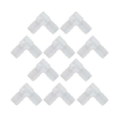 90 Degree Hose Elbow, Plastic Tubing Connectors 90 Degree Equal Barbed Joint Adapter L Shape 10Pcs Elbow Hose Barb Plastic Fitting Aquarium Tubing Connectors for Aquarium (10mm) - size: 10mm, style: 10mm
