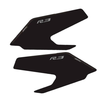 TZMAPU Motorcycle Fuel Tank Protector For Yamaha R3 Fuel Tank Pad Non-Slip Gas Tank Sticker Set Rubber Protection Pad (Black)