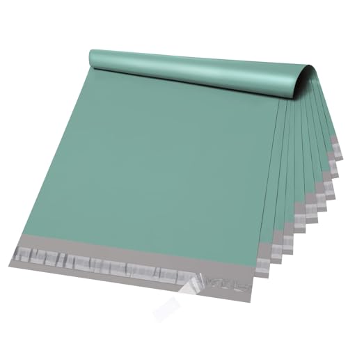 Metronic Large Poly Mailers 14.5x19 50PC, Waterproof Shipping Bags for Clothing, Tear-resistant Shipping Supplies for Small Business, Strong Ahensive Self Seal Mailing envelopes in Grayed Jade Green - color: Grayed Jade Green, size: 14.5x19 50PC
