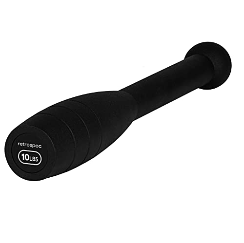Retrospec Grip Steel Club Strength Training, Rehabilitation, Stretching, Conditioning and Rotational Training - Options for Women & Men - style: 10 lb