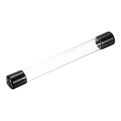 MECCANIXITY Clear Storage Tube 20x22mm Small Plastic Round Tubing with Caps Rigid Bottle Container 200mm/8 Inch for Item Stored