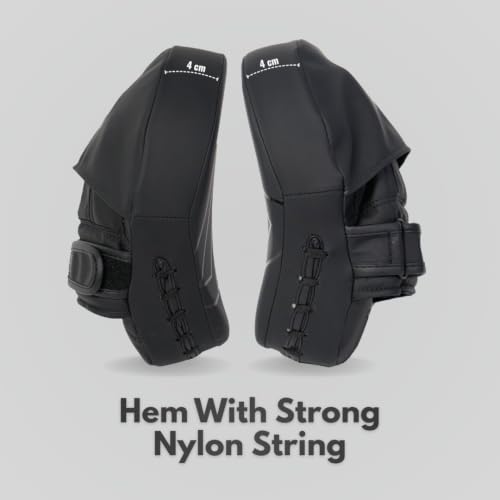 Titan Focus Mitts, Curved Boxing Pads, MMA Training Hand Pads, Black