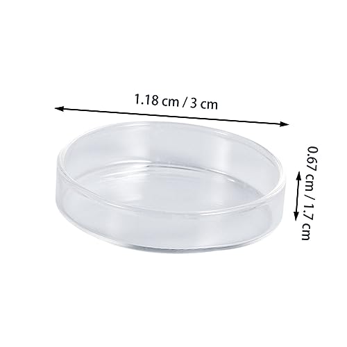 Clear Glass Shrimp Food Feeder Bowl Small Round Aquarium Dish for Fish Reptiles Ornamental Supplies Glass Design for Feeding Fish Tanks