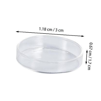 Clear Glass Shrimp Food Feeder Bowl Small Round Aquarium Dish for Fish Reptiles Ornamental Supplies Glass Design for Feeding Fish Tanks