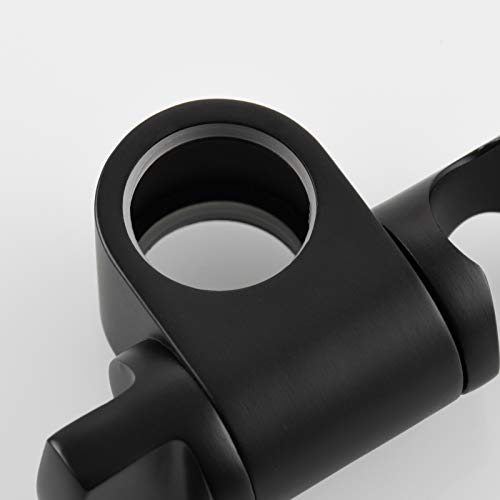 Hand Held Shower Head Holder Stainless Steel Height/Angle Adjustable 25 mm Shower Slide Bar Bracket Holder Black, ST35B - color: Black