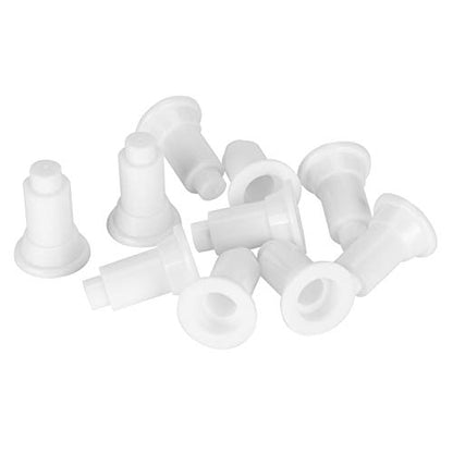 SUNGOOYUE Aquarium Isolation Board Support Feet PVC Divider Holder 100PCS 2cm Outer Dia 1cm Inner Dia 2.8cm Height for Fish Tank Partition Support Stable Placement (White) - color: White