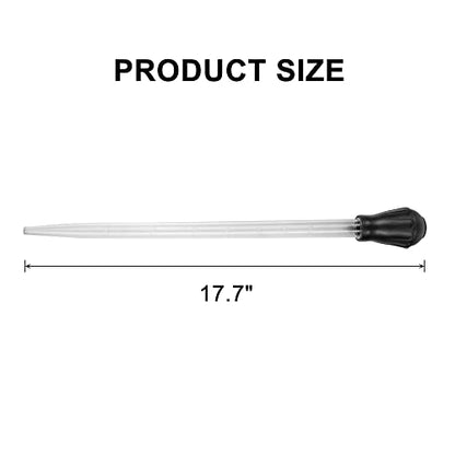 18.7in Long Turkey Baster for Aquarium, 50ml Long Pipette for Fish Tank Coral Food Feeder Syringe Aquarium Water Changer Siphon for Marine Fish Reef Aquatic Plant Spider, Black