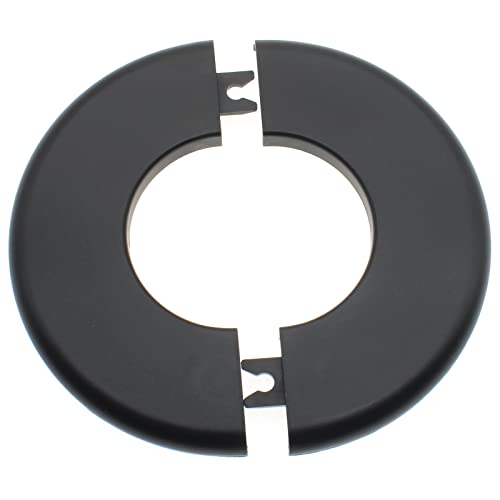 4 Pcs 2.0 Inch Wall Split Flange ABS Round Escutcheon Plate Wall-Mounted Self-Adhesive Water Pipe Cover for Water Pipe Faucet Decoration Accessories, Black