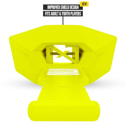Nxtrnd Two Pro Football Mouth Guard, Permanent Strap, Fits Adult & Youth (Neon Yellow) - color: Neon Yellow Pro