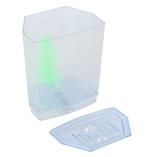 GLOGLOW Mini Aquarium Fish Tank, Acrylic Breeding Box for Betta and Guppies, Isolator for Small Fish with Air Circulation and Easy Waste Drainage (Single Grid)
