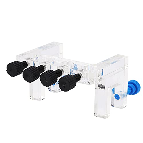 Dosing Pump Tube Holder, Test Tube Holder Transparency Hanging 4 Way Tube Holder with Screw Aquarium Soft Tube Fixture Holder Acrylic Tube Holder for Holding Dosing Pump Soft Hose