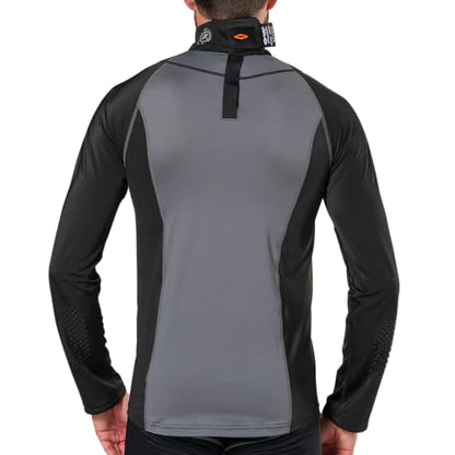 Shock Doctor Compression Shirt with Neckguard for Hockey. Long Sleeves with Integrated Neck Guard. for Adult Men - size: X-Small