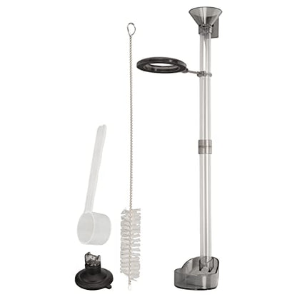 Aquarium Feeding Tube, Premium ABS Shrimp Fish Feeder with Large Funnel and Dish for Freshwater Tanks