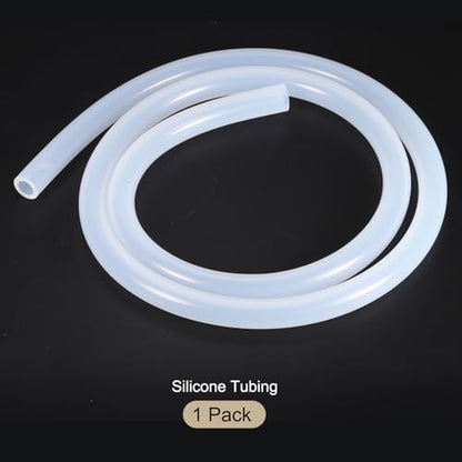5ft 5/16" ID x 7/16" OD Silicone Tubing Clear 8mm x 11mm Industrial Plastic Tubing Pure Silicone Hoses for Pump Siphoning Draining Irrigation Brewing