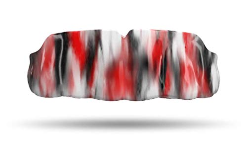 Impact Custom Professional MMA/Boxing/Muay Thai Mouthguard with Trim for Gag Reflex - color: Black/Red Tie Dye