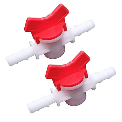 3/16“ Hose Barbed Ball Valve Drip Irrigation Ball Valve Shut Off Switch for Drip Irrigation and Aquariums（Pack of 2） - color: 2pcs, size: 3/16 Inch