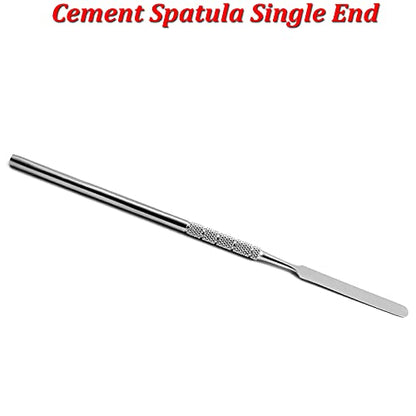 Professional Dental Carvers | Cement Spatula Stock Knife | Single Double End | Sculpting Wax Modeling Mixing | Lab Tools (Cement Spatula Single End)