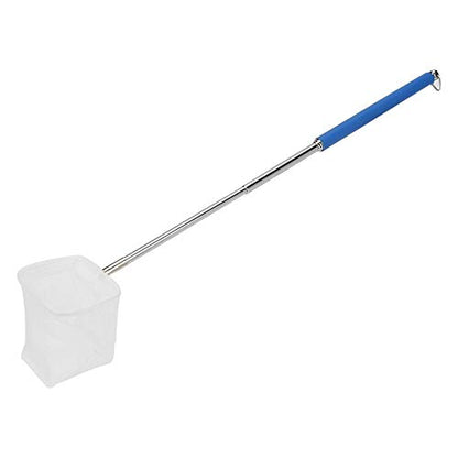 Fdit Adjustable Mini Fishing Net Pole for Aquarium Shrimp 20-57.5cm Expandable (Blue)