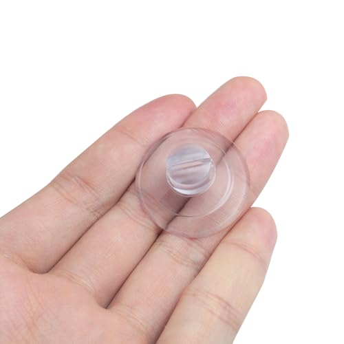 25PCS Mini Suction Hooks - Kitchen & Bathroom Shower Basin Connector - Clear Plastic Transparent String Lights with Suction Cup Opening Clip Wire