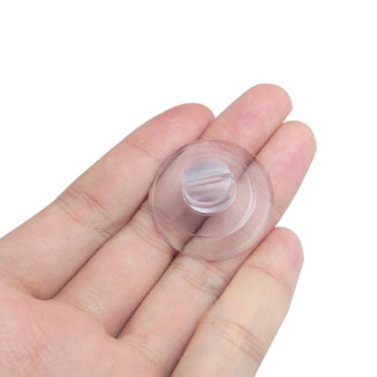 25PCS Mini Suction Hooks - Kitchen & Bathroom Shower Basin Connector - Clear Plastic Transparent String Lights with Suction Cup Opening Clip Wire