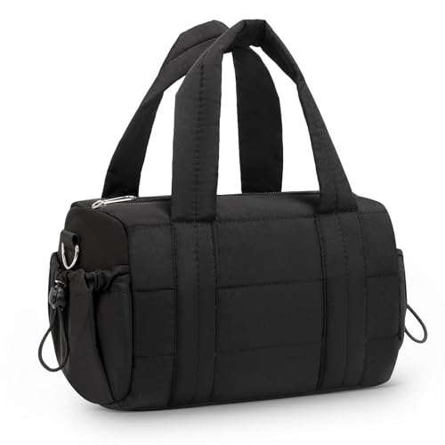 Mini Gym Bag for Women Sports Duffel Bag Cute Pilates Bag Black | 8L Lightweight Yoga Mat Bag w/Wet Pocket Cute Carry On Sports Bag Water Resistant for Dance Pilates Ballet Swimming - color: Black, size: 8L Small