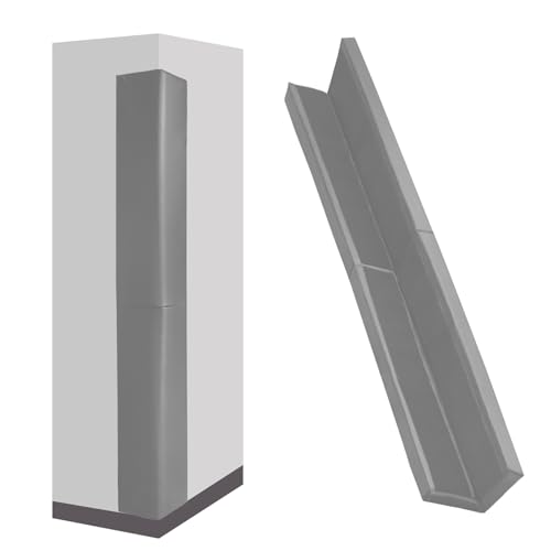 Light Grey Wal Corner Padding 2" Thick Wall Corner Safety Padding Heavy Duty Waterproof Durable 2 Sides Wall Corner Guards for Protector - color: Light Grey, size: 2"x 5"x 72"