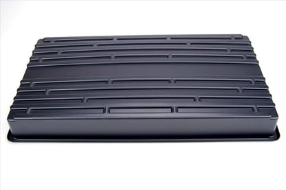 Living Whole Foods 10 Pack of Durable Black Plastic Growing Trays (Without Drain Holes) 21" X 11" X 2" - Flowers, Seedlings, Plants, Wheatgrass, Microgreens & More - size: 10 pack