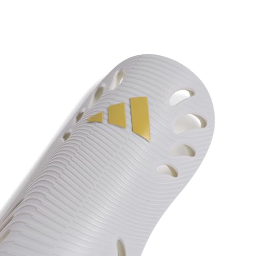adidas Unisex Adiflex Soccer Shin Guards - color: Team Light Grey/Gold Metallic, size: Small