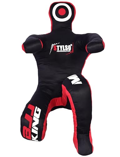Grappling Dummy for Adults, Unfilled Wrestling Dummy, Hanging Jiu Jitsu Dummy for BJJ, MMA, Judo, Karate, Martial Arts - color: Black Sit, 6ft / 72 inches