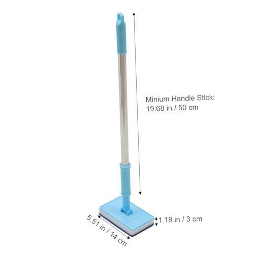 2 Pcs Cleaning Brush Fish Tank Scrubbing Upholstery Cleaner Bucket Dryer Vent Grout Cleaner Sponges Aquarium Tools Fish Net Cleaner Brush with Long Handle Blue