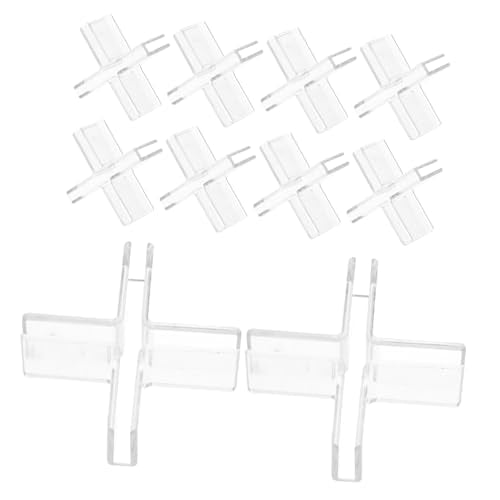 Alipis Aquarium Lid Clips Set 10pcs Glass Fixing Clamps Transparent Plastic Easy Install for Aquarium Decor Fish Tank Partition