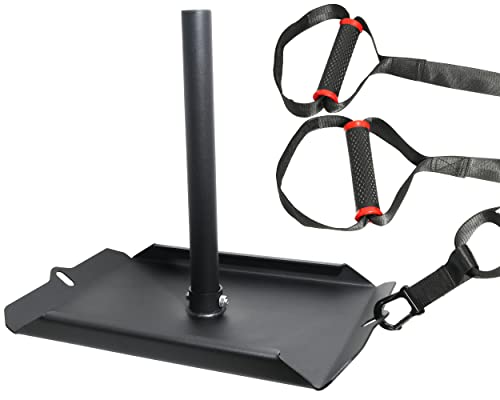 Weight Sled Made of One Pice Premium Steel. Workout Sled Improves Speed and Power. Weight Sleds for Training Used Indoor & Outdoor. Workout Sled Push Pull Moments.