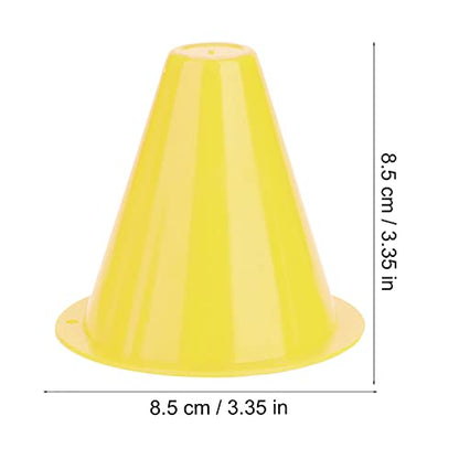 10pcs Football Cones Soccer Training Discs Football Marker Poles Flat Square Bottom Stackable for Soccer Training - color: Yellow