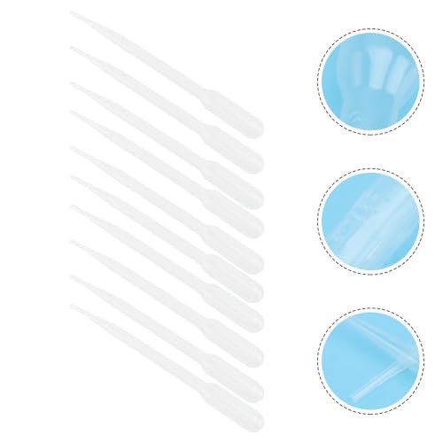 DOITOOL 10pcs Plastic Syringe Tubes Coral Shrimp Liquid Feeders 3ml Manual Suction Pipettes for Aquarium Fish and Reef Coral Feeding