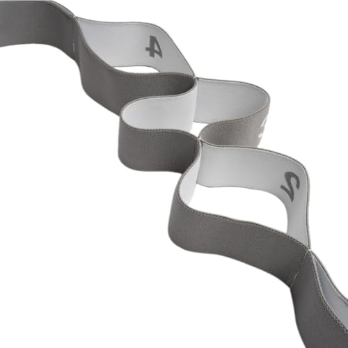 2-Pack Yoga Straps with 11 Loops - Adjustable Elastic Stretching Bands for Pilates, Dance, Ballet Gymnastics & Physical Therapy, Multifunctional Flexibility Exercise Equipment - color: Gray+Blue