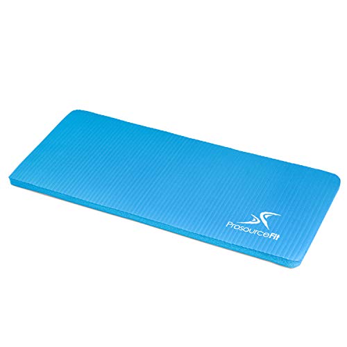 ProsourceFit Extra Thick Yoga Knee Pad and Elbow Cushion 15mm (5/8”) Fits Standard Mats for Pain Free Joints in Yoga, Pilates, Floor Workouts - color: Aqua