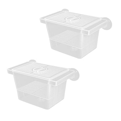 Multipurpose Fish Isolation Tanks with Strong Suction Cup for Aggressive Injured Pregnant and Fry Protections 2PCS Aquarium Isolation Divider