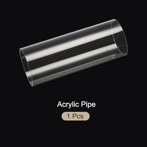 6" Clear Plastic Rigid Pipe 56mm ID x 60mm OD (2 3/16" ID x 2.375" OD) Acrylic Round Tubing, [for Plumbing, Hydraulics, Aquarium] - size: 2 3/16" x 2.375"