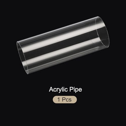 6" Clear Plastic Rigid Pipe 56mm ID x 60mm OD (2 3/16" ID x 2.375" OD) Acrylic Round Tubing, [for Plumbing, Hydraulics, Aquarium] - size: 2 3/16" x 2.375"