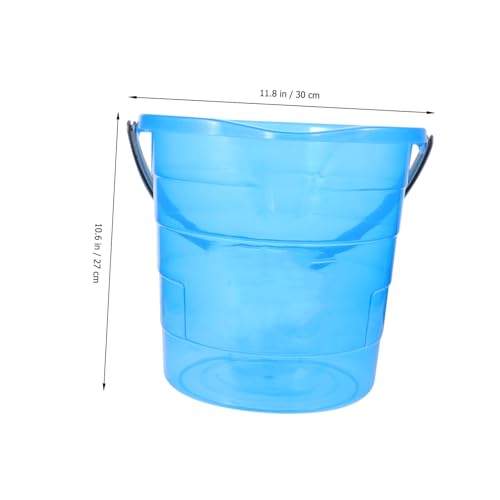 Portable Plastic Water Bucket with Handle Transparent Wash Bucket for Home and Dormitory Use for Storing Water and Cleaning Products